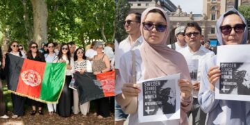 د طالبانو له خوا د ښځو د هدفي ځپنې پر ضد هسپانیا او سویډن کې لاریونونه وشول