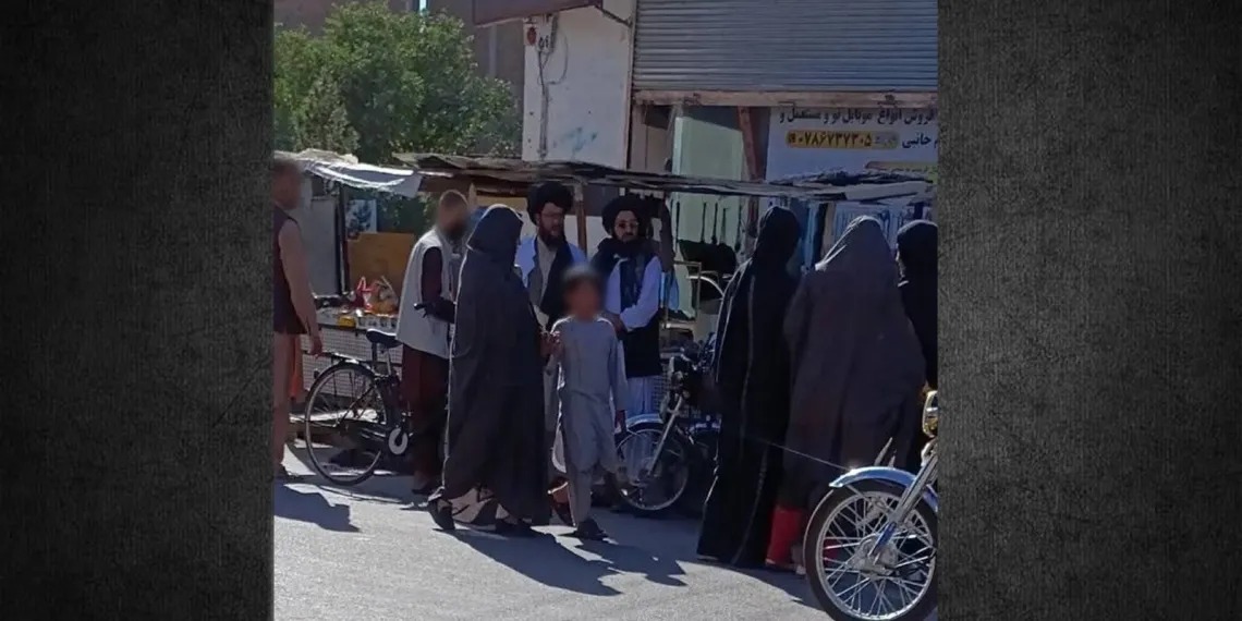 طالبانو د هرات جبرییل ښارګوټی کې یوه ځوانه نجلۍ د بې حجابۍ په تور نیولې