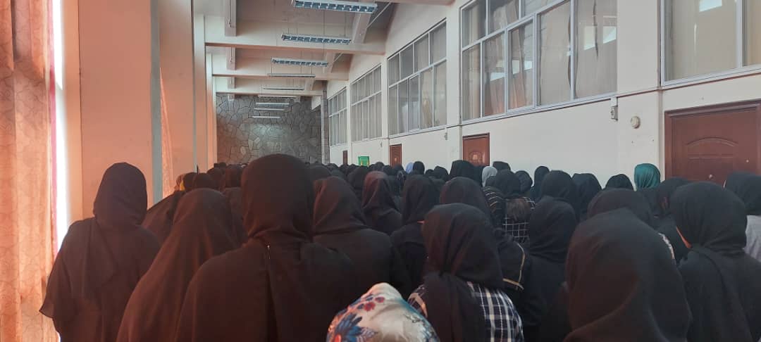 دختران دانشجو در جریان برگزاری مراسم محرم در خوابگاه دخترانه دانشگاه کابل. عکس: ارسالی به رسانه رخشانه
