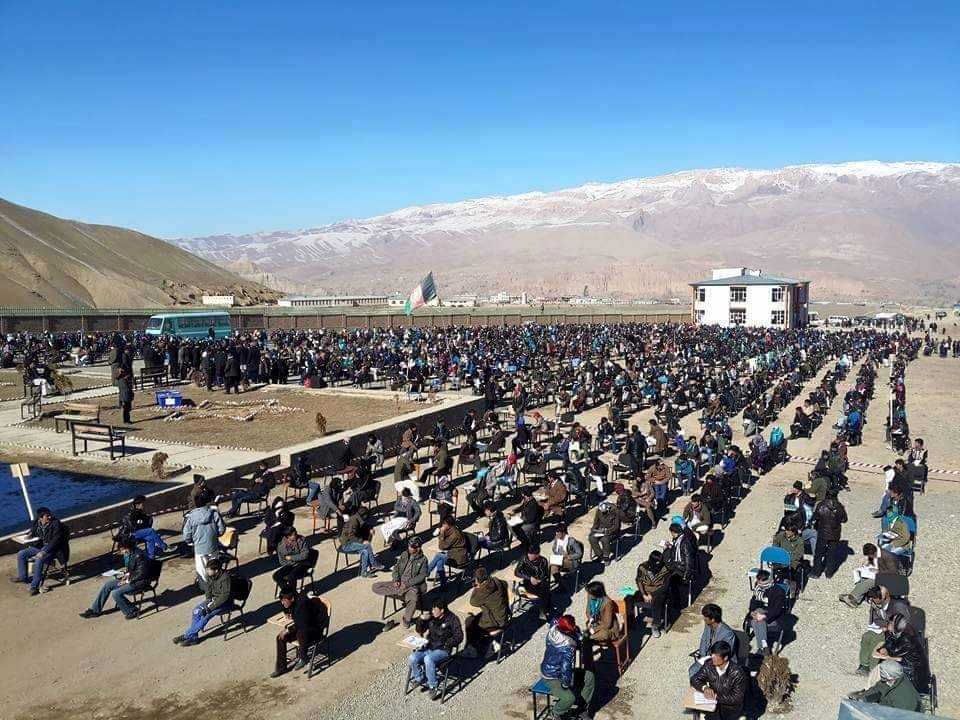 برگزاری امتحان کانکور در بامیان/ عکس: رسانه های اجتماعی