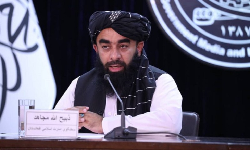 ذبیح‌الله مجاهد، سخنگوی طالبان. منبع عکس: خبرگزاری باختر