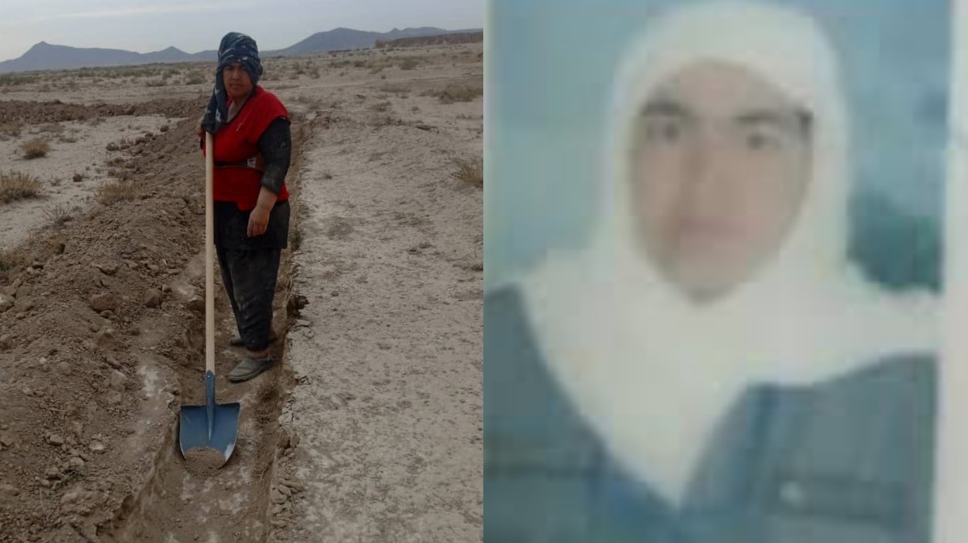 گل‌بادام، زنی که در افغانستان پولیس بود و تاکسی‌رانی می‌کرد، اکنون در ایران کارگری می‌کند. عکس‌ها: ارسالی به رسانه‌ی رخشانه