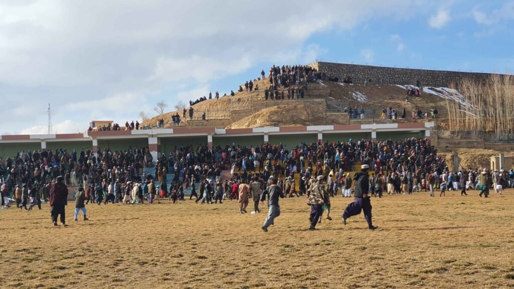 Image: Taliban publicly flog people at Marshal Dostum stadium in Jawzjan province of Afghanistan.