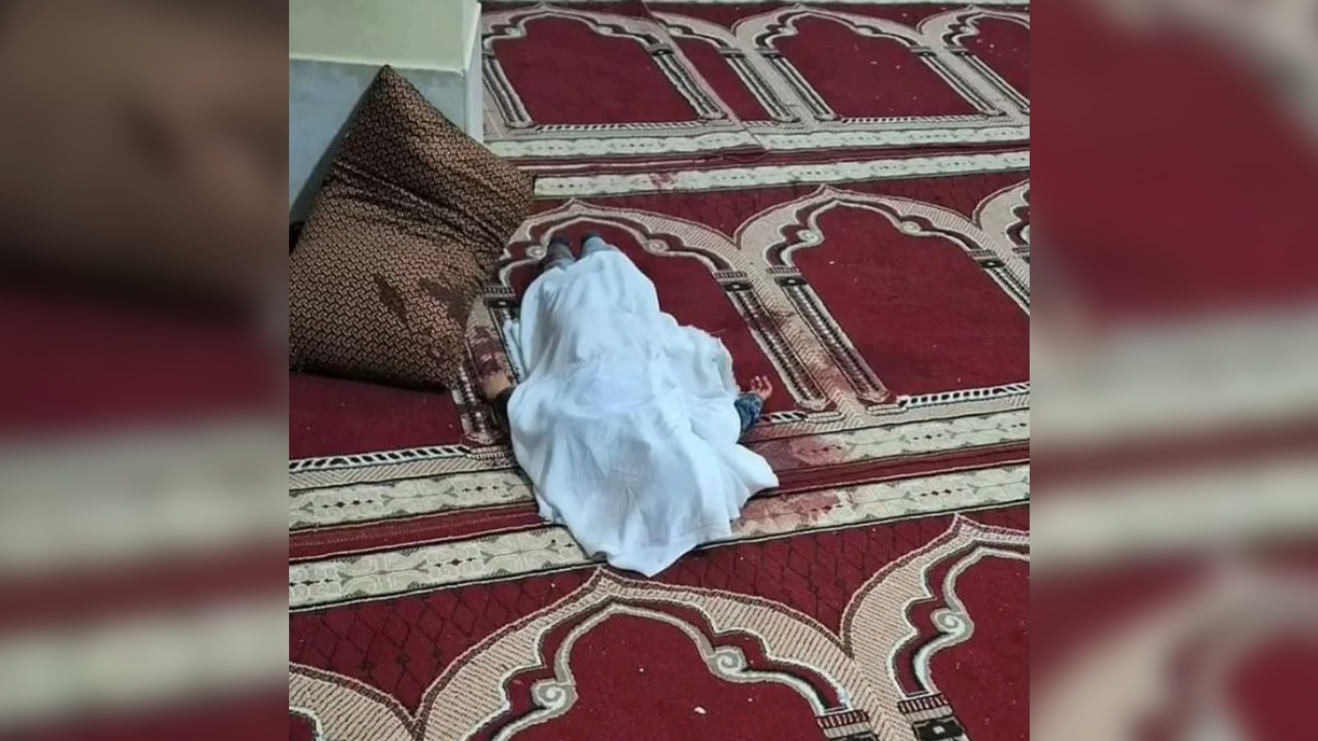 A three-year-old child has been shot by armed men in the mosque.